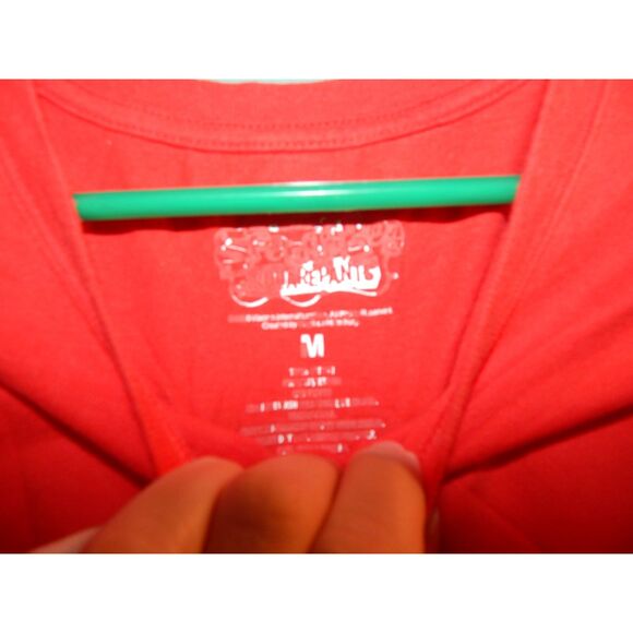 SPONGEBOB SQUAREPANTS women's junior's medium red cropped graphic t-shirt - Picture 2 of 3